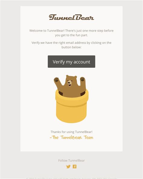 tunnelbear email confirmation